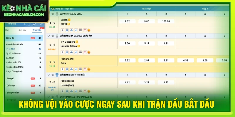 Mẹo Bắt Kèo Rung Live Hiệu Quả Với 3+ Tips Đọc Trận Hay 3 Cần quan sát để hiểu đúng thế trận thay vì vội đặt ngay