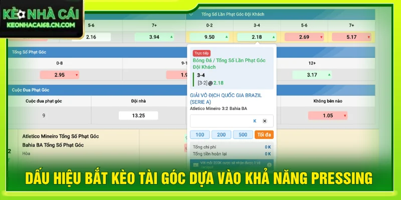5+ Dấu Hiệu Bắt Kèo Tài Góc Và Đọc Thế Trận Chuẩn Xác 3 Đánh giá khả năng tạo áp lực của đội bóng để chọn kèo