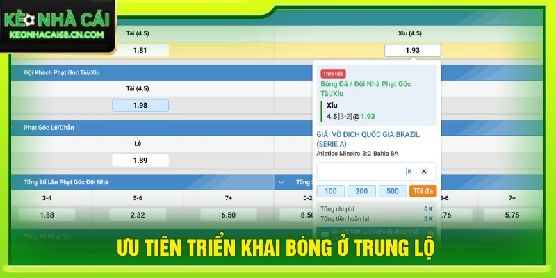 5 Dấu Hiệu Bắt Kèo Xỉu Góc Hạn Chế RủI Ro Của Kèo Nhà Cái 2 Dấu hiệu bắt kèo xỉu góc khi hai đội ưu tiên triển khai bóng ở trung lộ